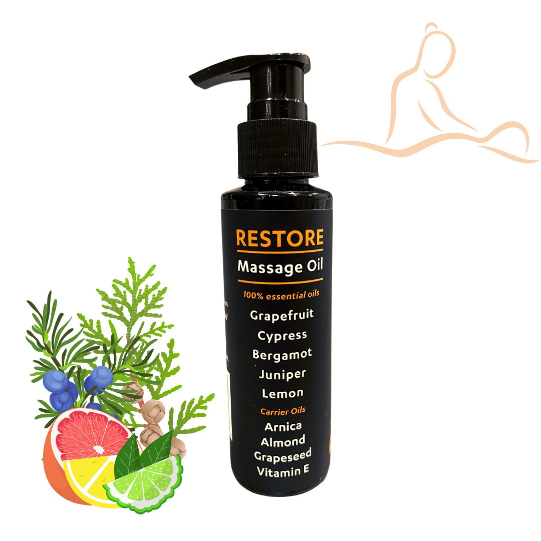 RESTORE Massage Oil for Vacuum Cupping and Massage 100ml - Dr Kez Chirolab