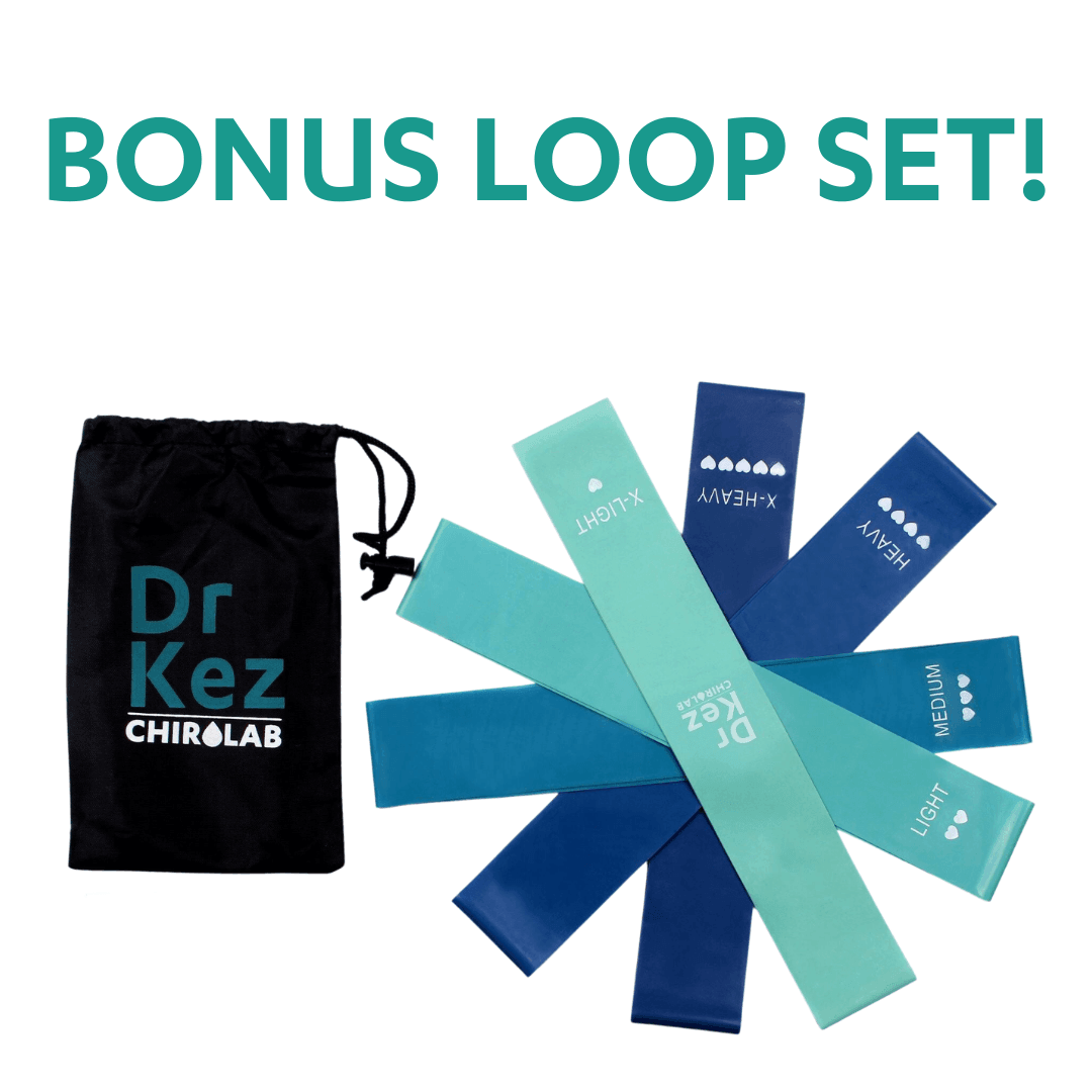 Resistance Bands Set Includes Bonus Loop Set - Dr Kez Chirolab