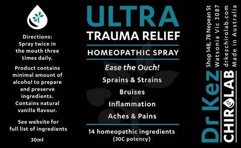 Trauma Herbal Pain Relief Ultra Pack - Dr Kez Chirolab