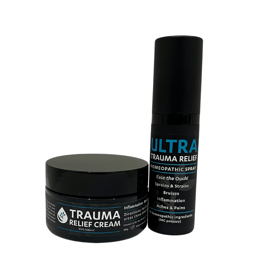 Trauma Relief Cream - Pain Relief Lotion Homeopathic DUO Pack - Dr Kez Chirolab