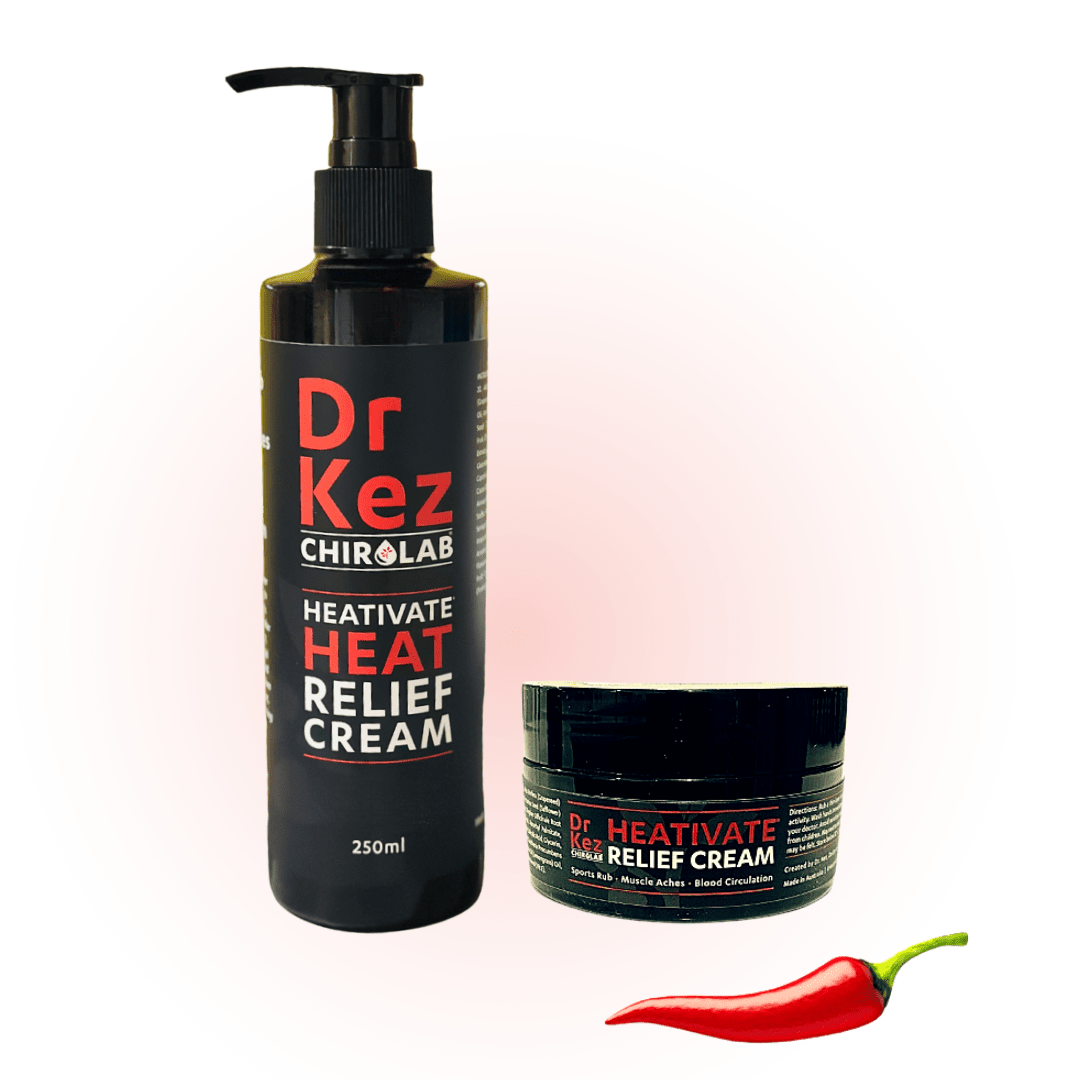 Dr Kez chirolab Heativate heat cream for injuries