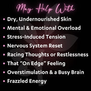 UnFrazzled Calm natural body lotion Dr Kez chirolab may help with dry skin