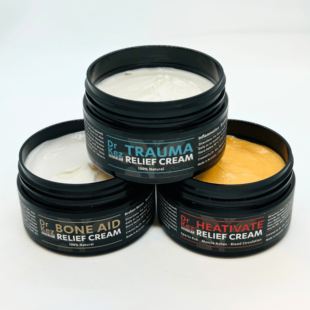 trio of pain relief creams dr kez chirolab