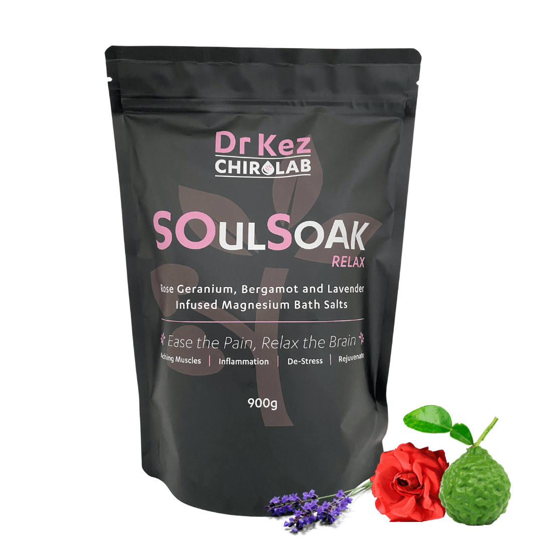 SoulSoak RELAX Magnesium Bath - 900g - Dr Kez Chirolab 